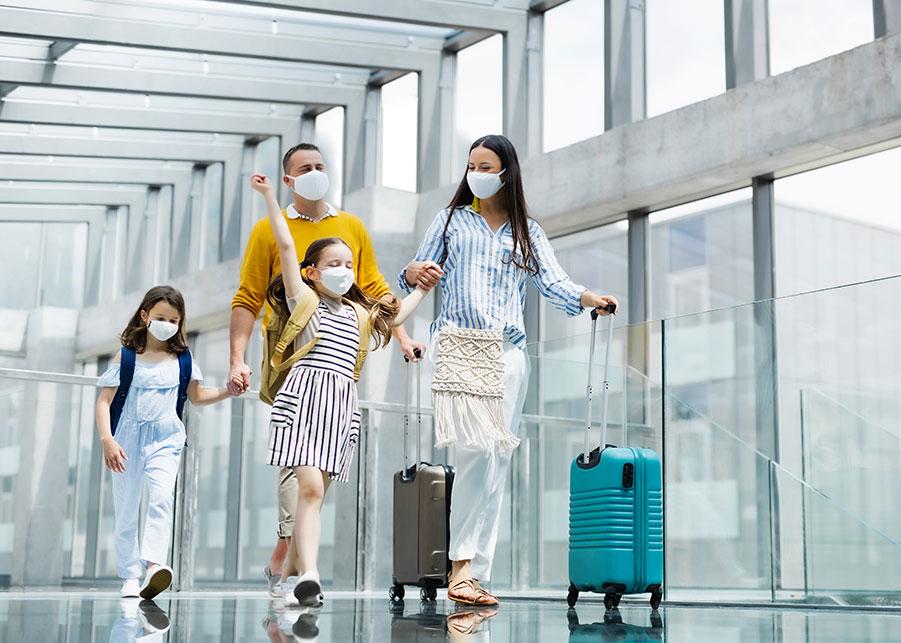 family travelling after getting fit to fly certificate in Chorlton, Manchester